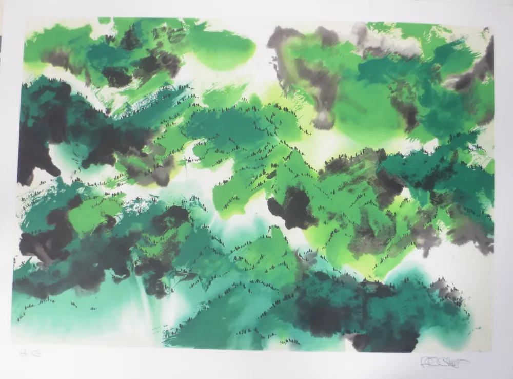 Lithografie Po Chung - Evergreen moutain