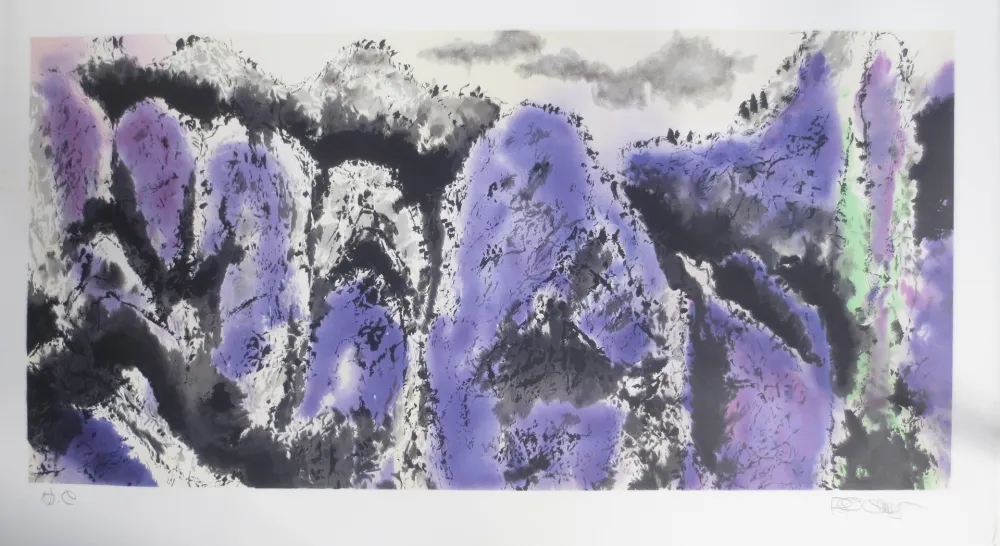 Lithografie Po Chung - Prosperous purple