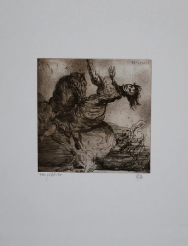 Ets En Aquatint Pöhlitz - Wilder Ritt