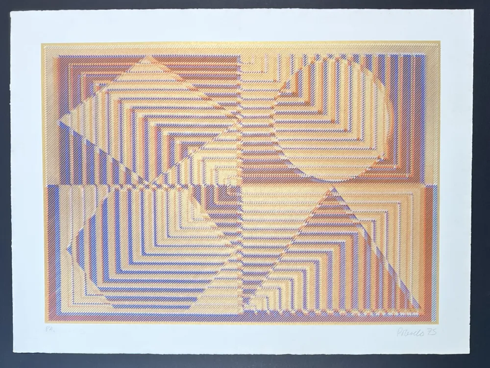 Zeefdruk Polesello - Rogelio Polesello (1939-2014) - Agata - Screen printing on BFK Rives paper - 1975