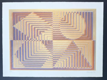 Zeefdruk Polesello - Rogelio Polesello (1939-2014) - Agata - Screen printing on BFK Rives paper - 1975