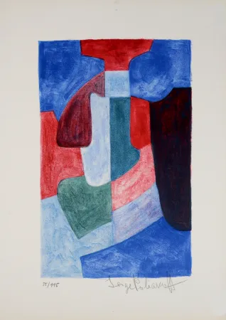 Lithografie Poliakoff - Composition, 1969 - Hand-signed
