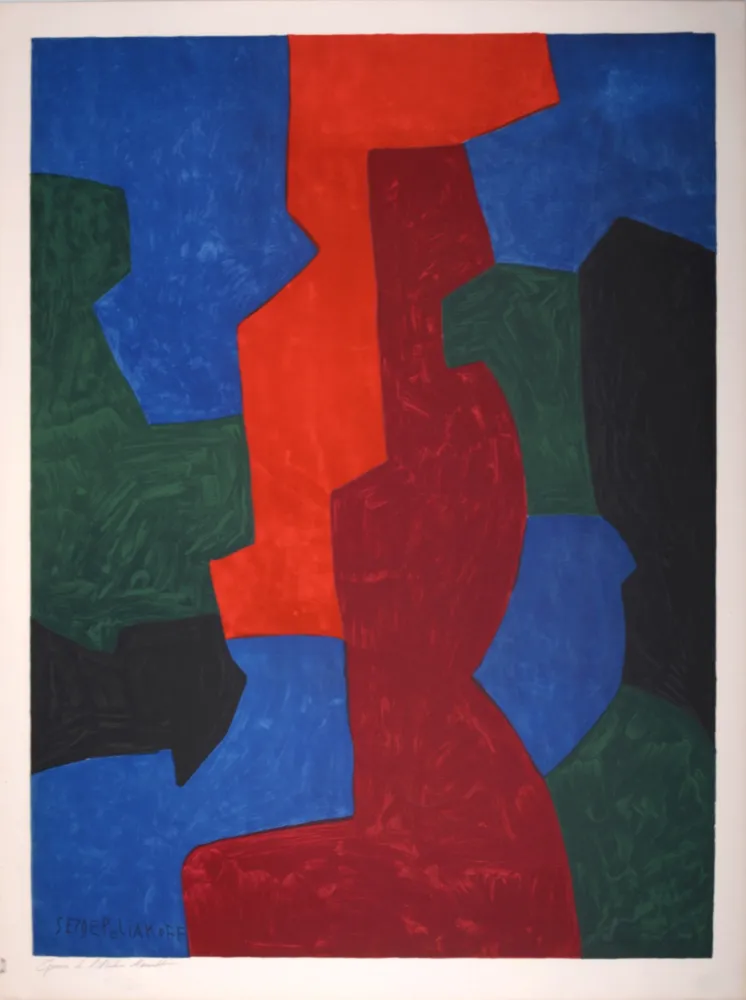 Lithografie Poliakoff - Composition, 1975