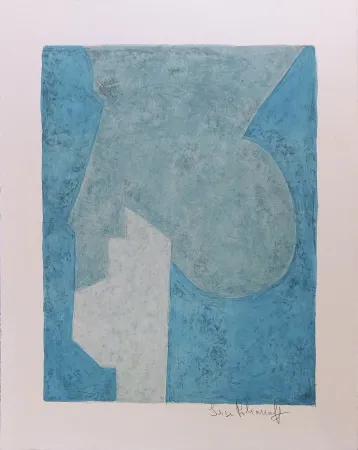 Lithografie Poliakoff - Composition Bleue L62 