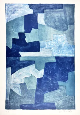 Lithografie Poliakoff - Composition bleue L71 