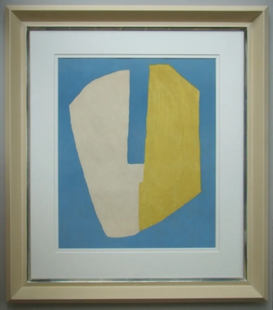 Lithografie Poliakoff - Composition jaune et bleue