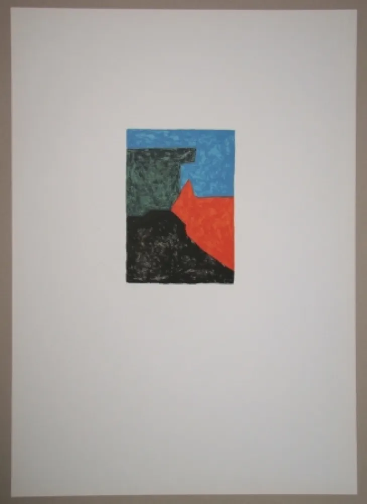 Lithografie Poliakoff - Composition noire, rouge, bleue et verte