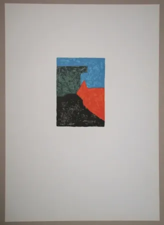 Lithografie Poliakoff - Composition noire, rouge, bleue et verte