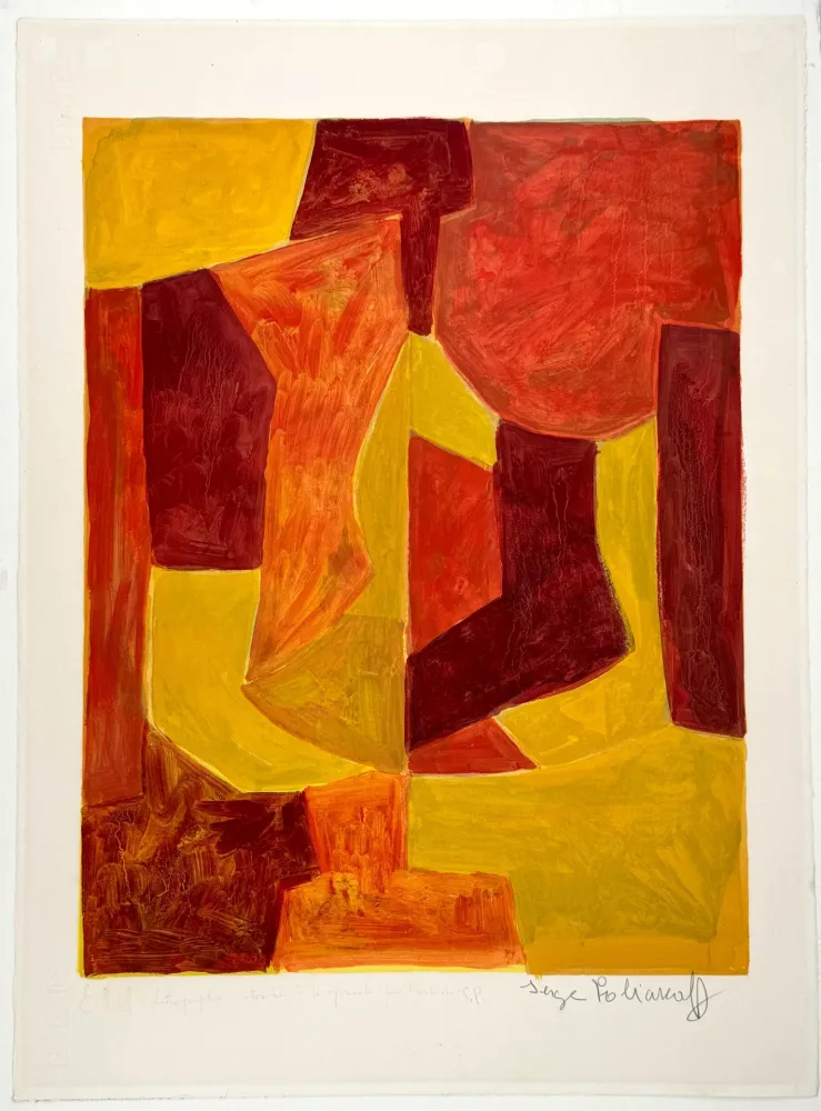 Lithografie Poliakoff -  Composition orange L51 