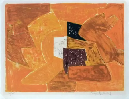Lithografie Poliakoff - Composition orange n°23
