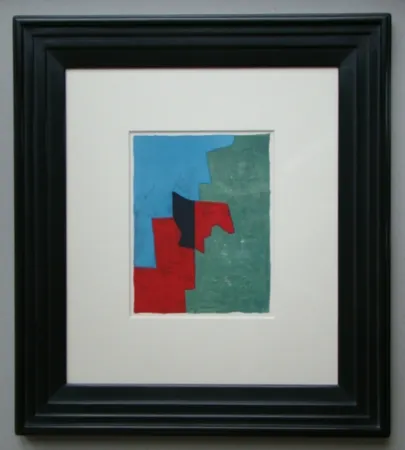 Lithografie Poliakoff - Composition rouge, verte et bleue