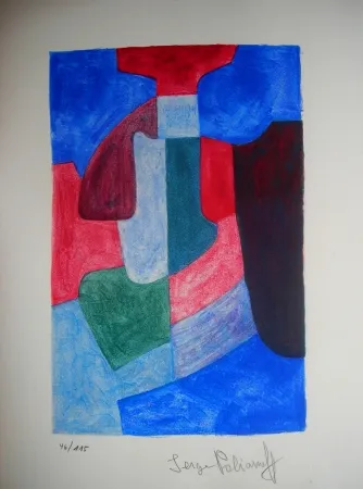 Lithografie Poliakoff - Jean Cassou: vingt-deux poèms