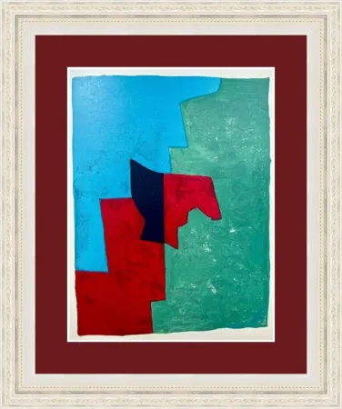 Lithografie Poliakoff - Red, green and blue composition