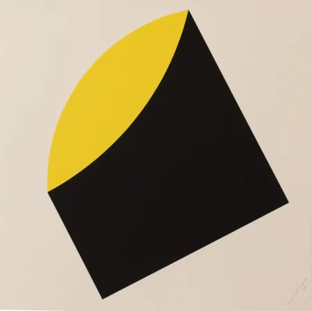 Lithografie Polk Smith - BLACK-YELLOW - EXACTA FROM CONSTRUCTIVISM TO SYSTEMATIC ART 1918-1985