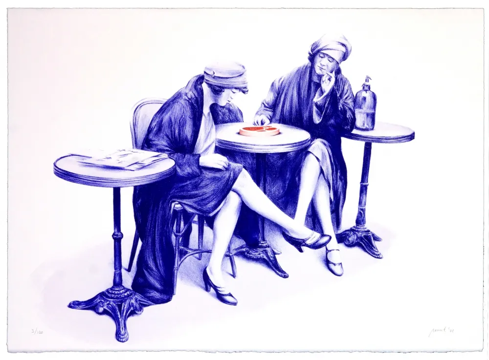 Lithografie Pomet - Ménages à trois