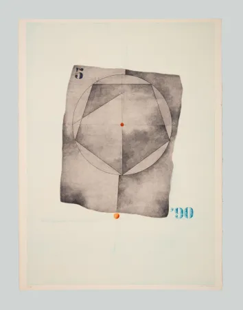 Ets En Aquatint Pomodoro - Cerchio e pentagono