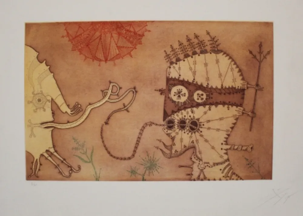 Ets En Aquatint Ponç - Amor