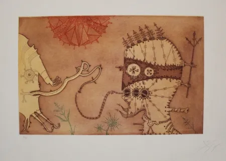 Ets En Aquatint Ponç - Amor