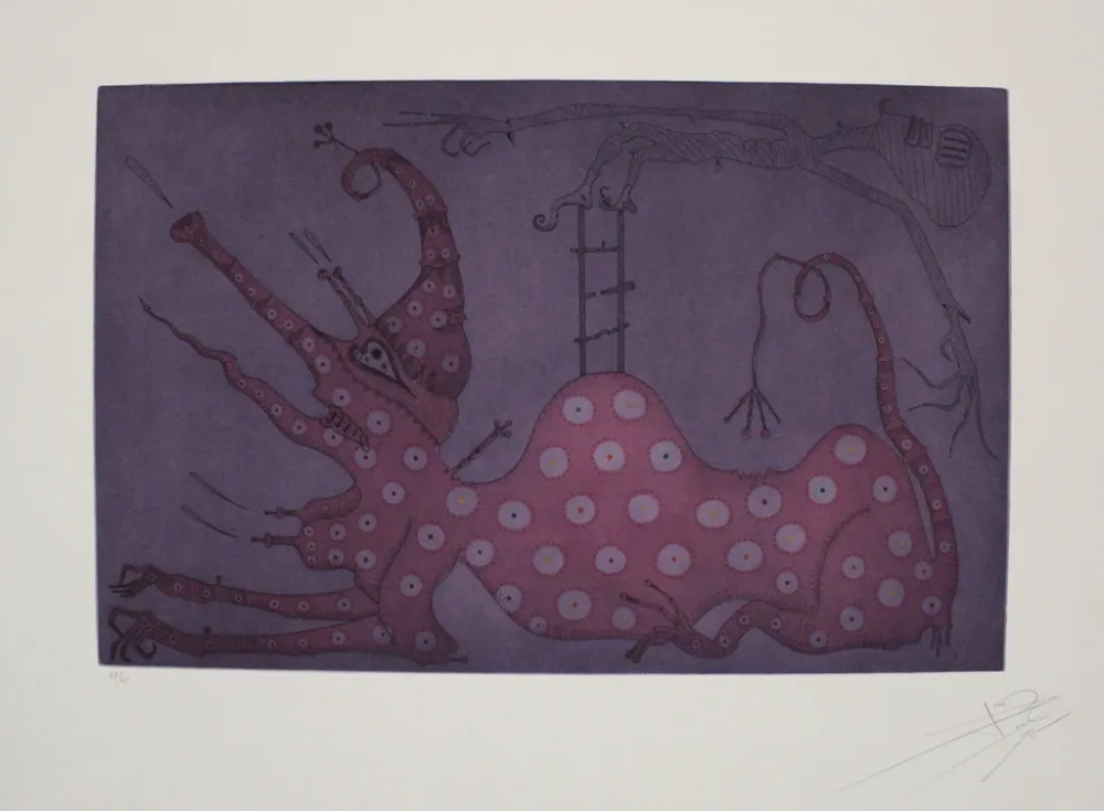 Ets En Aquatint Ponç - Esfinx acrobática / Acrobatic Sphinx