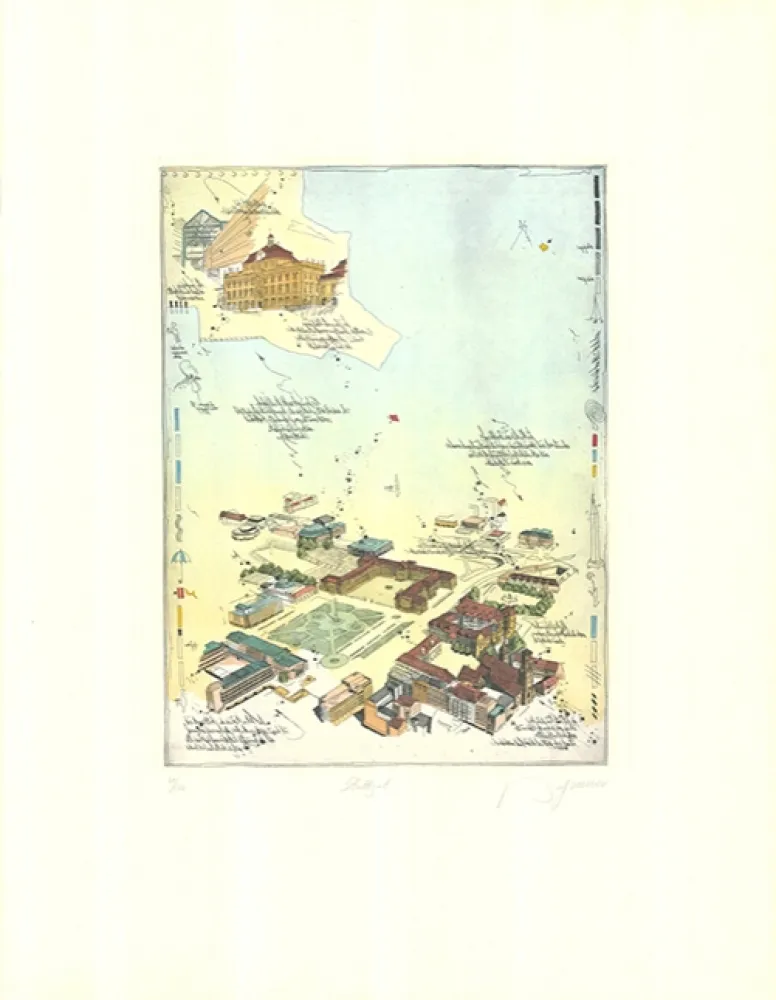 Ets En Aquatint Portugall - Stuttgart