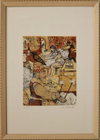 Lithografie Possenti - La cardatura