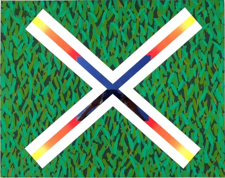 Zeefdruk Pozzati - Croce di Sant'Andrea