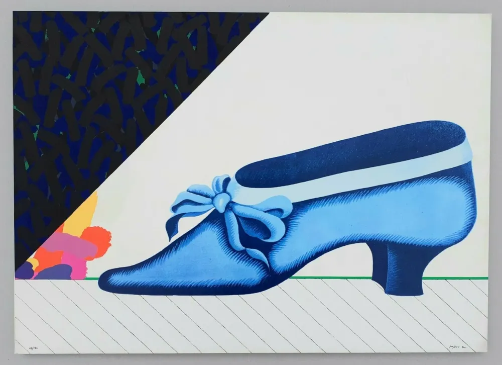 Zeefdruk Pozzati - Due passi en plen air