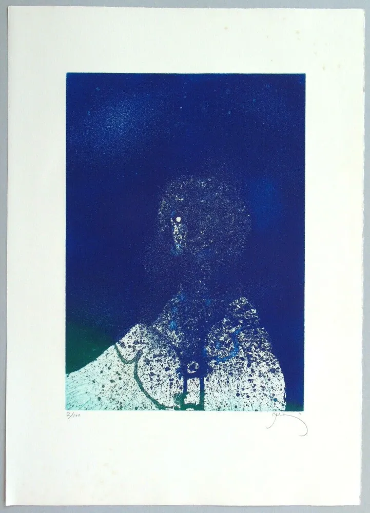 Lithografie Prassinos - Hommage a Fellini