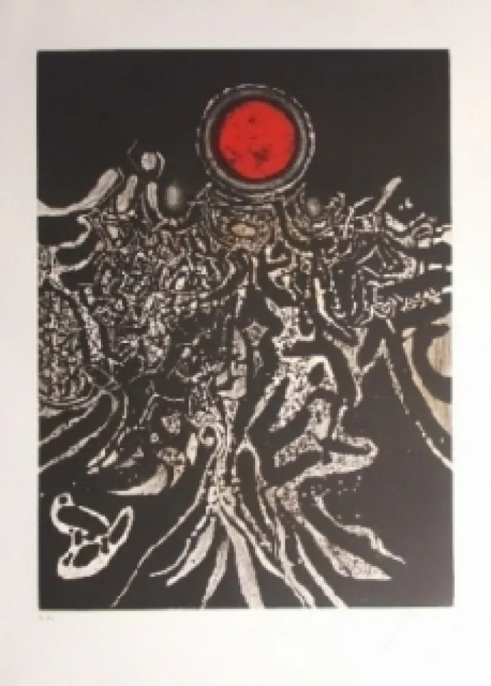 Ets En Aquatint Prassinos - Nuit marine