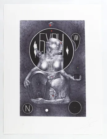 Zeefdruk Prigov -  Portfolio «Aufbruch aus Moskau»