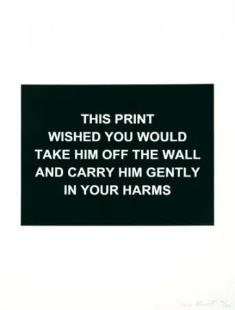 Gravure Prouvost  - This print wished you would....