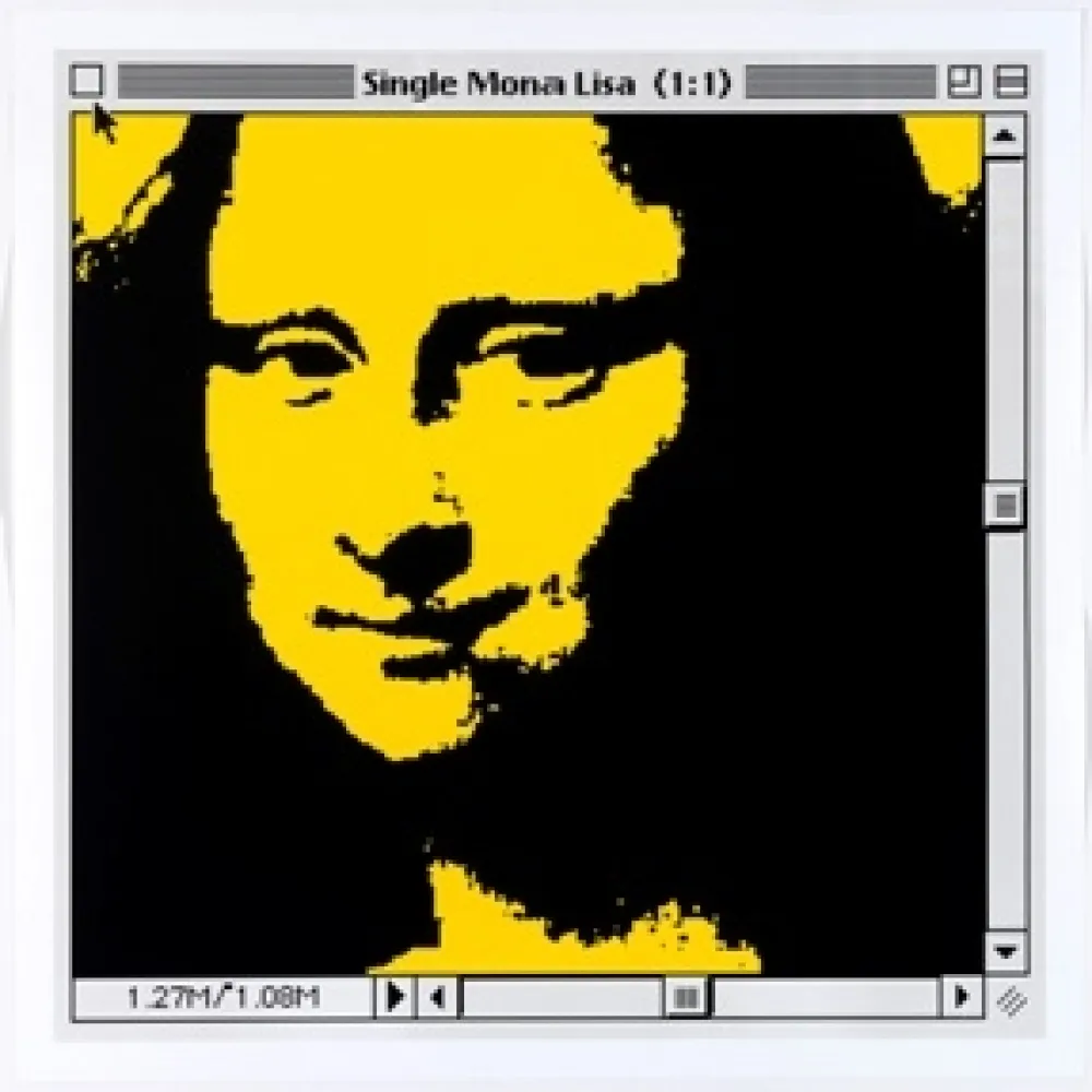 Lithografie Pusenkoff - Single Mona Lisa yellow for Barcelona