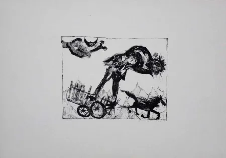 Lithografie Pyroth - Der Sommerdieb.  Ein finnisches Märchen.