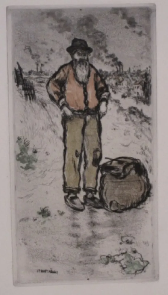 Ets En Aquatint Raffaelli - Le chiffonnier / The Ragman