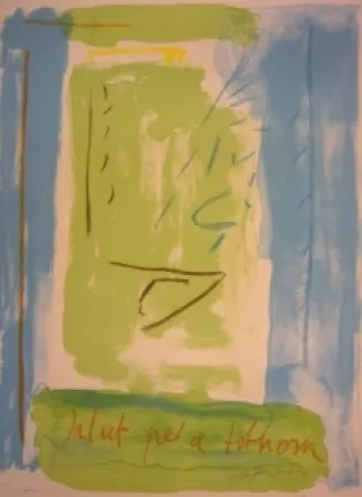 Lithografie Ràfols Casamada -  Salut pel a tolhom 