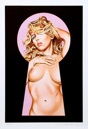 Lithografie Ramos - Peek A Boo #4 (Scarlett Johansson)