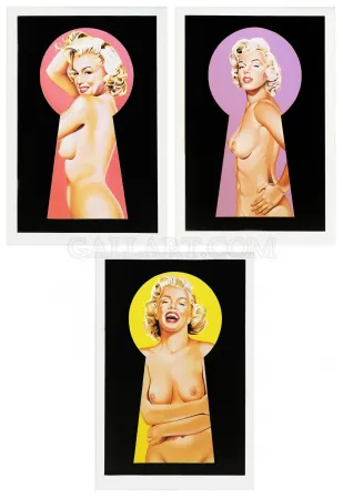 Lithografie Ramos - PEEK A BOO MARILYN TRIPTYCH