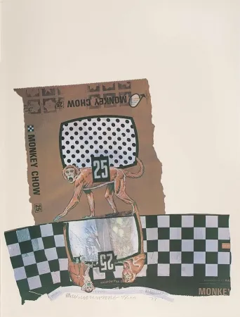 Zeefdruk Rauschenberg - Monkey Chow, from Chow Bags