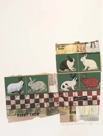Zeefdruk Rauschenberg - Rabbit Chow, from Chow Bags