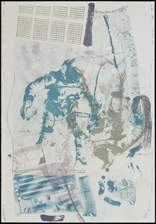 Lithografie Rauschenberg - White Walk, from Stoned Moon series