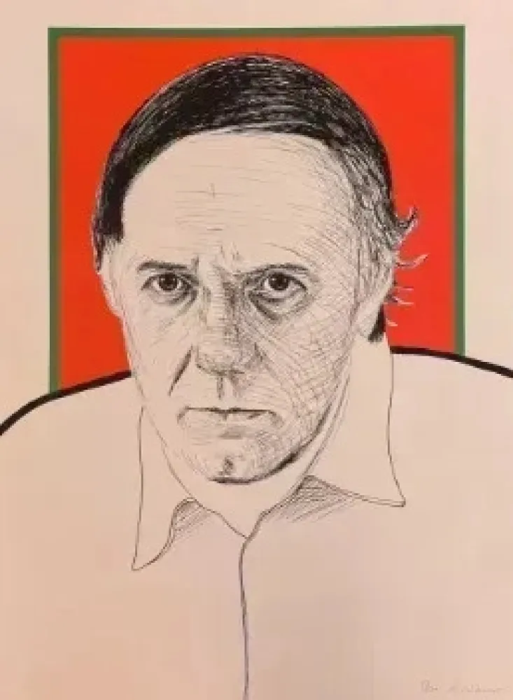 Zeefdruk Raveel - Autoportrait