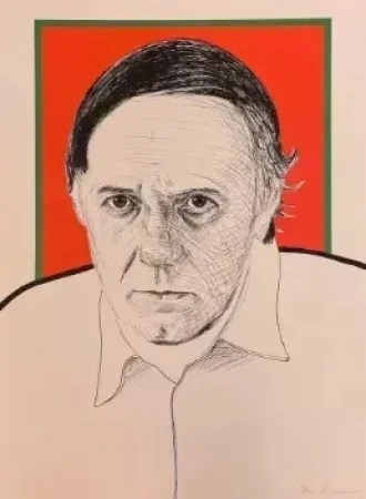 Zeefdruk Raveel - Autoportrait