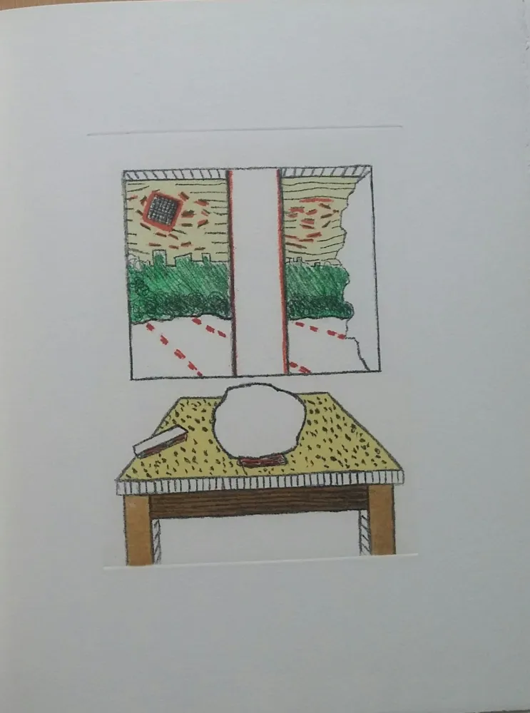 Gravure Raveel - Een leegte aan een venster ...(2003)