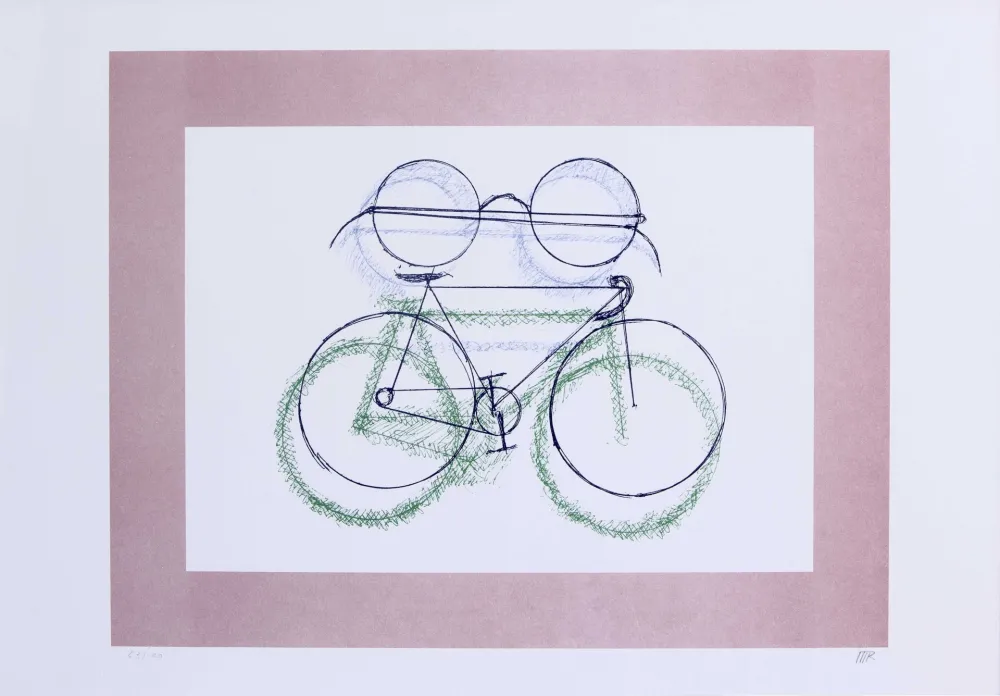 Lithografie Ray - BICICLETTA CON OCCHIALI