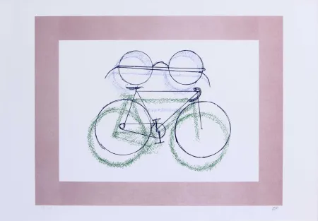 Lithografie Ray - BICICLETTA CON OCCHIALI