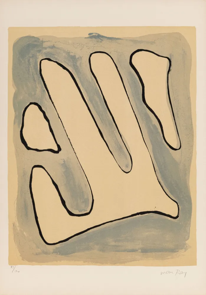 Lithografie Ray - De l'origine des espèces par voie de sélection irrationnelle (#D), 1971 - Hand-signed!