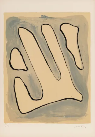 Lithografie Ray - De l'origine des espèces par voie de sélection irrationnelle (#D), 1971 - Hand-signed!