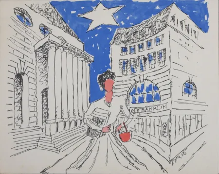 Lithografie Ray - La nouvelle bibliothèque 