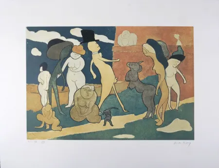 Lithografie Ray - Promenade, 1968 - Hand-signed