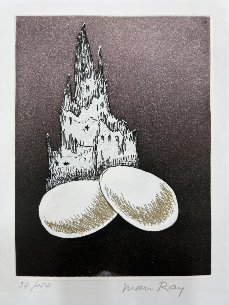 Ets En Aquatint Ray - Une cathédrale , from the series “Electro-Magie